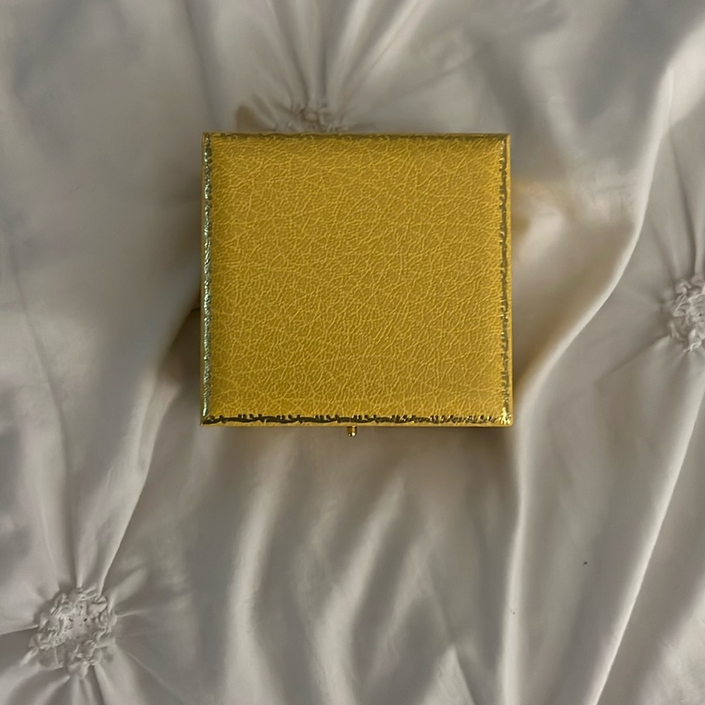 Vintage yellow jewelry box